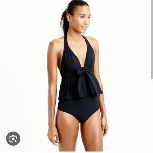 J.Crew Pique Swimsuit 2 pc. Peplum Tankini and High waist bottom. READ!!